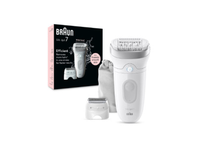 Braun Epilator | SE7-041 Silk pil 7 | Number of power levels 2 | Wet & Dry | White/Silver