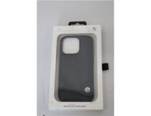 SALE OUT. BMW BMHCP14L22RBDK case iPhone 14 Pro 6.1" black/black hardcase Leather Blue Dots DIRTY PACKAGING | BMW DIRTY PACKAGIN
