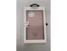 SALE OUT. Guess GUHCP13XPSATPP iPhone 13 Pro Max 6,7" różowy/pink hardcase SaffianoTriangle Logo Cardslot DIRTY PACKAGING | GUES
