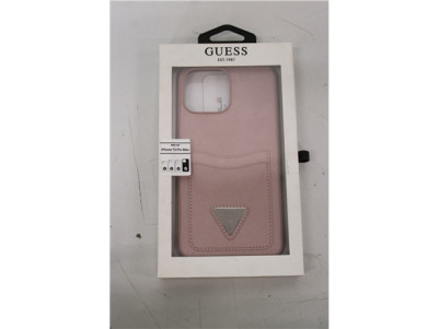 SALE OUT. Guess GUHCP13XPSATPP iPhone 13 Pro Max 6,7" różowy/pink hardcase SaffianoTriangle Logo Cardslot DIRTY PACKAGING | GUES