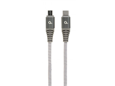 Cablexpert | Premium cotton braided USB Type-C to micro-USB charging and data cable, 1.5 m | CC-USB2B-CMMBM-1.5M