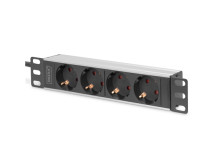 Digitus | 10 Socket Strip with Aluminum Profile, 4-way safety sockets | DN-95418