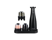 Adler | Electric Salt and pepper grinder | AD 4449b | Housing material ABS plastic | 7 W | Lithium | Matte Black