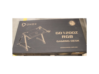 SALE OUT. ONEX GD1200Z RGB Gaming Desk w/Cup holder, headset hook, Gamepad holder, 114cm(w) | Onex RGB Gaming Desk w/Cup holder,