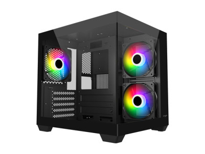 Fortron Case | S140-BA | Black | Mini-ITX, uATX(M-ATX) | Power supply included No