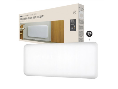 Mill Invisible Smart WiFi Heater | PA1300WIFI4 | Panel Heater | 1300 W | Suitable for rooms up to 15-19 m | White | IPX4