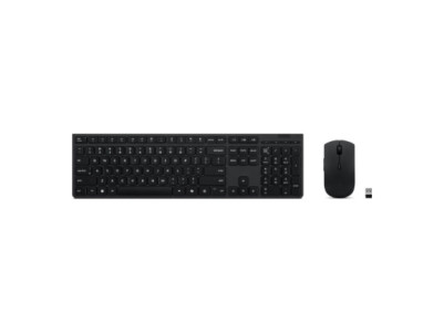 Lenovo Professional Wireless Rechargeable Combo Keyboard and Mouse | Keyboard and Mouse Set | Wireless | Mouse included | US Eur