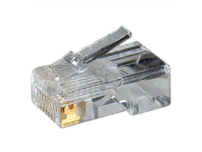 MP0002 | CAT5e Modular PlugSuitable for 8P8C Round CablePlug unshieldedGold-plated contacts | Transparent