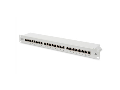 Digitus | Patch Panel | DN-91524S | White | Category: CAT 5e Ports: 24 x RJ45 Retention strength: 7.7 kg Insertion force: 30N ma