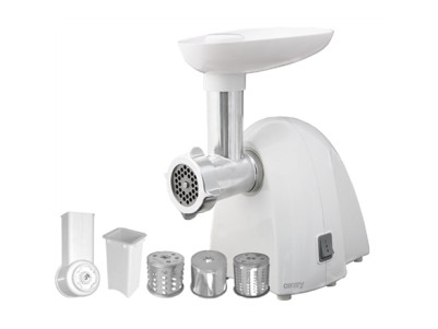 Meat mincer | Camry | CR 4802 | White | 600-1500 W | Number of speeds 1 | Middle size sieve, mince sieve, poppy sieve, plunger, 