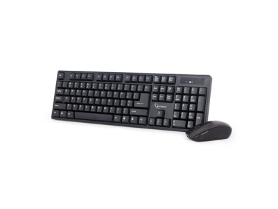 Gembird | Keyboard and mouse | KBS-W-01 | Keyboard and Mouse Set | Wireless | Mouse included | Batteries included | US | Black |