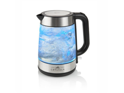 ETA | ETA615390000 | Standard kettle | 2200 W | 1.7 L | Glass | 360 rotational base | Stainless steel/Black