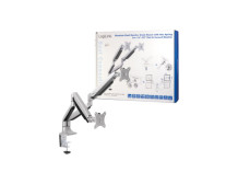 Logilink BP0043 Dual Monitor Desk mount, 13"-32",gas spring, aluminum | Logilink