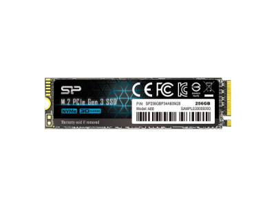 Silicon Power | SSD | P34A60 | 256 GB | Solid-state drive interface PCIe Gen3x4 | Read speed 2200 MB/s | Write speed 1600 MB/s