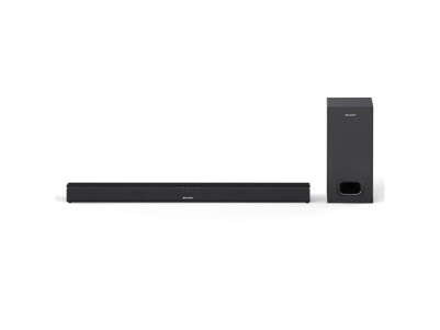 Sharp | HT-SBW110 2.1 Slim Soundbar | Black | No | AUX in | Bluetooth | Wireless connection