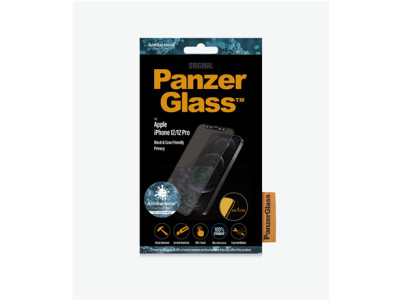 PanzerGlass | Apple | For iPhone 12/12 Pro | Glass | Black | Case Friendly | Privacy glass
