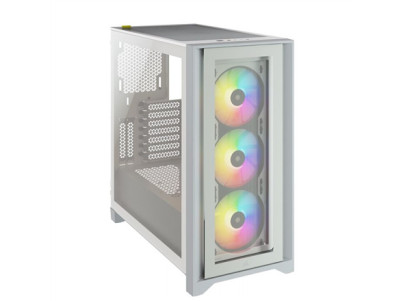 Corsair | Tempered Glass Mid-Tower ATX Case | iCUE 4000X RGB | Side window | White | Mid-Tower | Power supply included No | ATX