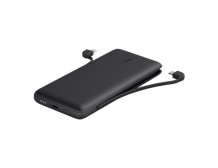 Belkin | BOOST CHARGE Plus Power Bank | 10000 mAh | Integrated LTG and USB-C cables | Black