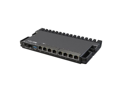MikroTik Wired Ethernet Router RB5009UG+S+IN, Quad core 1.4 GHz CPU, 1xSFP+, 7xGigabit LAN, 1x2.5G LAN, 1xUSB, Can be powered in