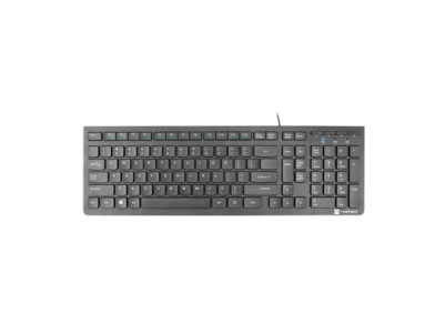 Natec | Keyboard | Discus 2 Slim | Standard | Wired | US | Black | USB 2.0 | 424 g | Numeric keypad