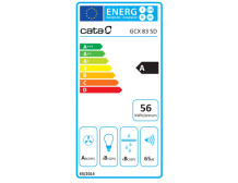 CATA | Hood | GCX 83 SD | Canopy | Energy efficiency class A | Width 83 cm | 750 m /h | Touch Control | LED | Stainless steel/Gr
