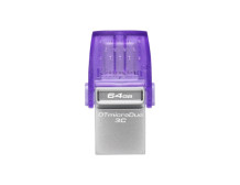 Kingston | DataTraveler | DT Micro Duo 3C | 64 GB | USB Type-C and Type-A | Purple