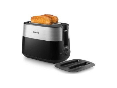 Philips | Toaster | HD2517/90 Daily Collection | Power 830 W | Number of slots 2 | Housing material Plastic | Black/Stainless St