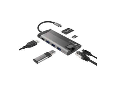 Natec | USB-C Multiport Adapter | NMP-1690 | Grey | USB Type-C | 0.15 m