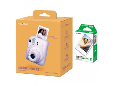 Fujifilm | Instax Mini 12 Camera + Instax Mini Glossy (10pl) | Lilac Purple | 800