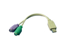 Logilink | Adapter USB to PS/2 x2 :. | Grey | USB M | 2x Mini DIN 6-pin FM | 0.2 m