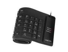 Logilink | Flexible waterproof Keyboard USB + PS/2 | ID0019A | Flexible keyboard | Wired | DE | Black