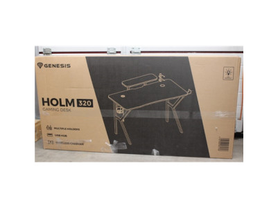 SALE OUT. | Genesis | Gaming Desk | Holm 320 RGB | White | UNPACKED, DAMAGED PACKAGING, SCRATCHED DESK TOP | 24 month(s)