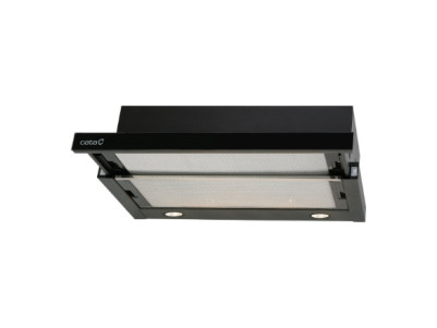 CATA | Hood | TF 2003 600 GBK | Telescopic | Energy efficiency class C | Width 60 cm | 390 m /h | Mechanical control | LED | Bla