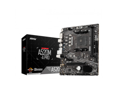 MSI | A520M-A PRO | Processor family AMD | Processor socket AM4 | DDR4 | Memory slots 2 | Chipset AMD A | Micro ATX