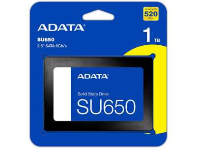ADATA | Ultimate SU650 | 1000 GB | SSD form factor 2.5" | Solid-state drive interface SATA 6Gb/s | Read speed 520 MB/s | Write s