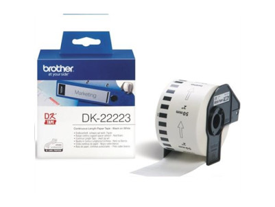 Brother | DK-22223 Continuous Length Paper Label | White | DK | 50mm | 30.48 m