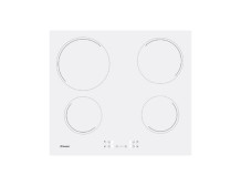 Candy | Hob | CH64CCW | Vitroceramic | Number of burners/cooking zones 4 | Touch | White