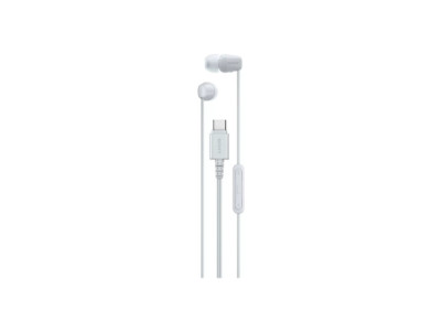 Sony IER EX15C USB C Wired Earbuds with Mic, White | Sony