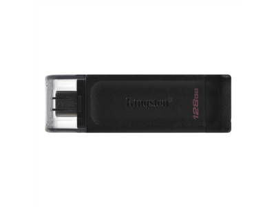 Kingston | USB Flash Drive | DataTraveler 70 | 128 GB | USB 3.2 Gen 1 Type-C | Black