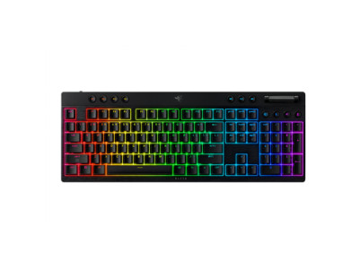 Razer BlackWidow V4 Low-profile HyperSpeed | Gaming keyboard | Wireless | US | Bluetooth, 2.4 GHz, USB Type-C | Yellow Linear