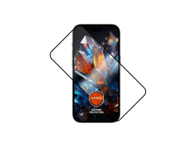 Fixed Armor | Full Cover with Anti-dust Applicator and AR Layer | Apple | iPhone 16 Pro Max | Ultra Durable Tempered Glass | Bla