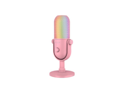 Razer | RGB USB Microphone with Tap-to-Mute | Seiren V3 Chroma | Quartz | No