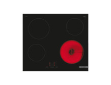 Bosch | Hob | PKE611BA2E Series 4 | Vitroceramic | Number of burners/cooking zones 4 | Touch | Black