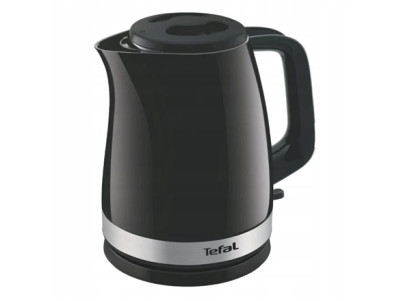 TEFAL Kettle | KO150F30 Delfini Vision | Electric | 2400 W | 1.5 L | Plastic | 360 rotational base | Black/Stainless steel