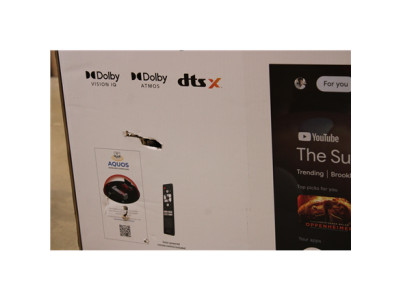 SALE OUT. Sharp 43GR8265E 43 (108cm) 4K Ultra HD QLED Smart Google Frameless TV, 144Hz, Dolby Vision IQ, Dolby Atmos, Harman/Kar
