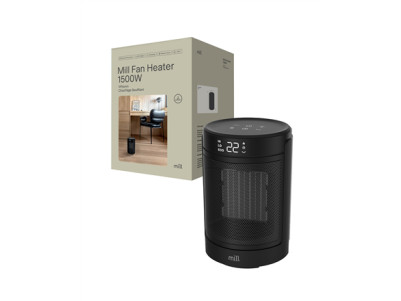 Mill FH1500BLACK | Ceramic fan heater | 1500 W | Suitable for rooms up to 22 m | Black