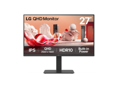 LG | 27BA54QB-B | 27 " | IPS | QHD | 16:9 | 75 Hz | 5 ms | 2560 x 1440 pixels | 350 cd/m | HDMI ports quantity 2