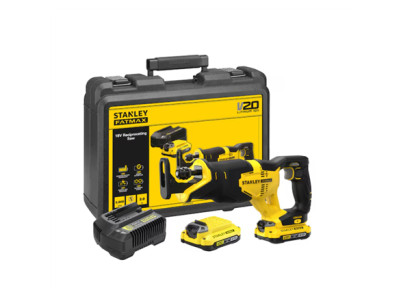 Stanley | 18V V20 Reciprocating Saw - 2 x 2.0Ah Kitbox | SFMCS300D2K-QW | 18 V