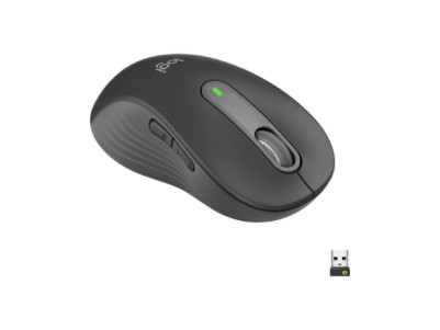 Logitech Signature M650 L Left Wireless Mouse, RF Wireless + Bluetooth, 2000 DPI, Graphite | Logitech