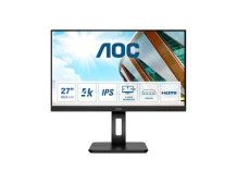 AOC | Monitor | U27P2 | 27 " | IPS | UHD | 16:9 | 60 Hz | 4 ms | 3840 x 2160 | 350 cd/m | Headphone out (3.5mm) | Black | Warran